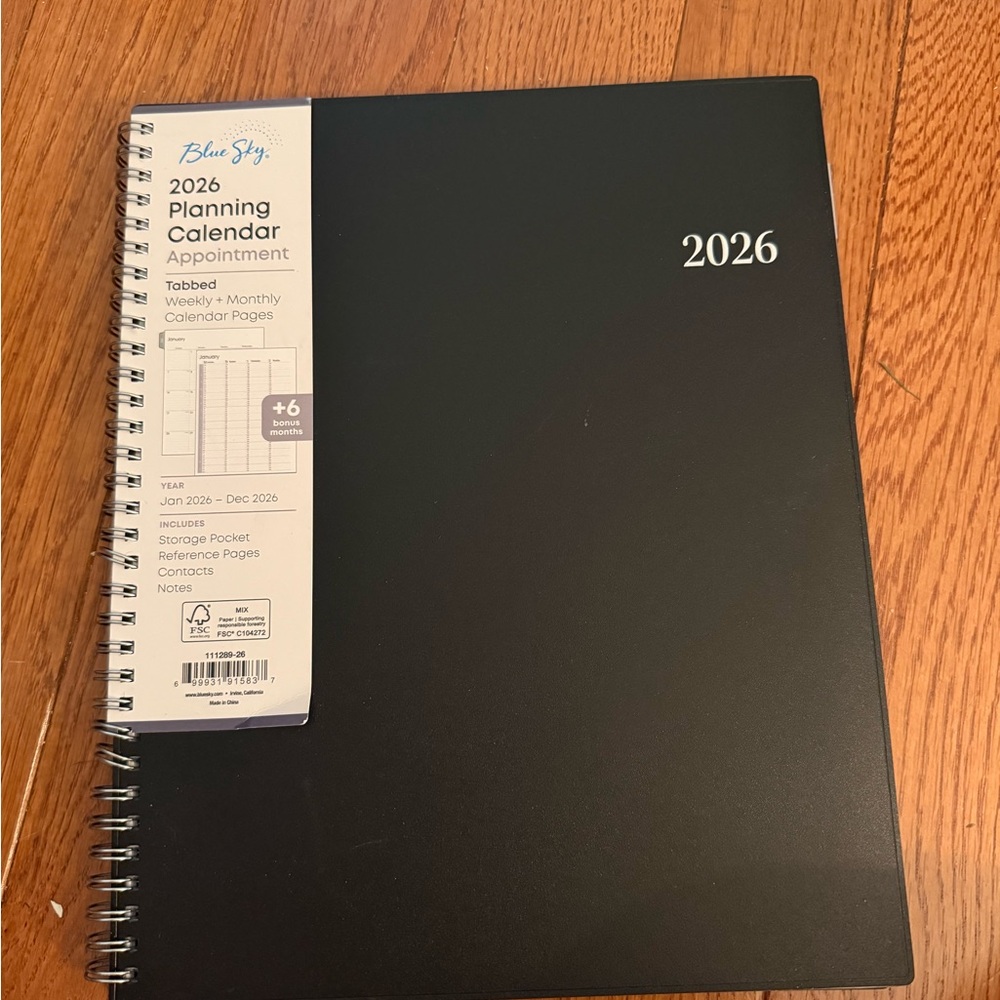Blue Sky 2026 Gray Planning Calendar